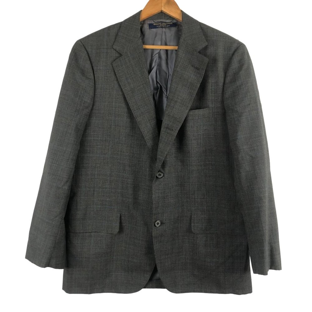 Brooks Brothers Vintage Men's Size 41R Grey Blue Wool Blend Sport Coat Blazer